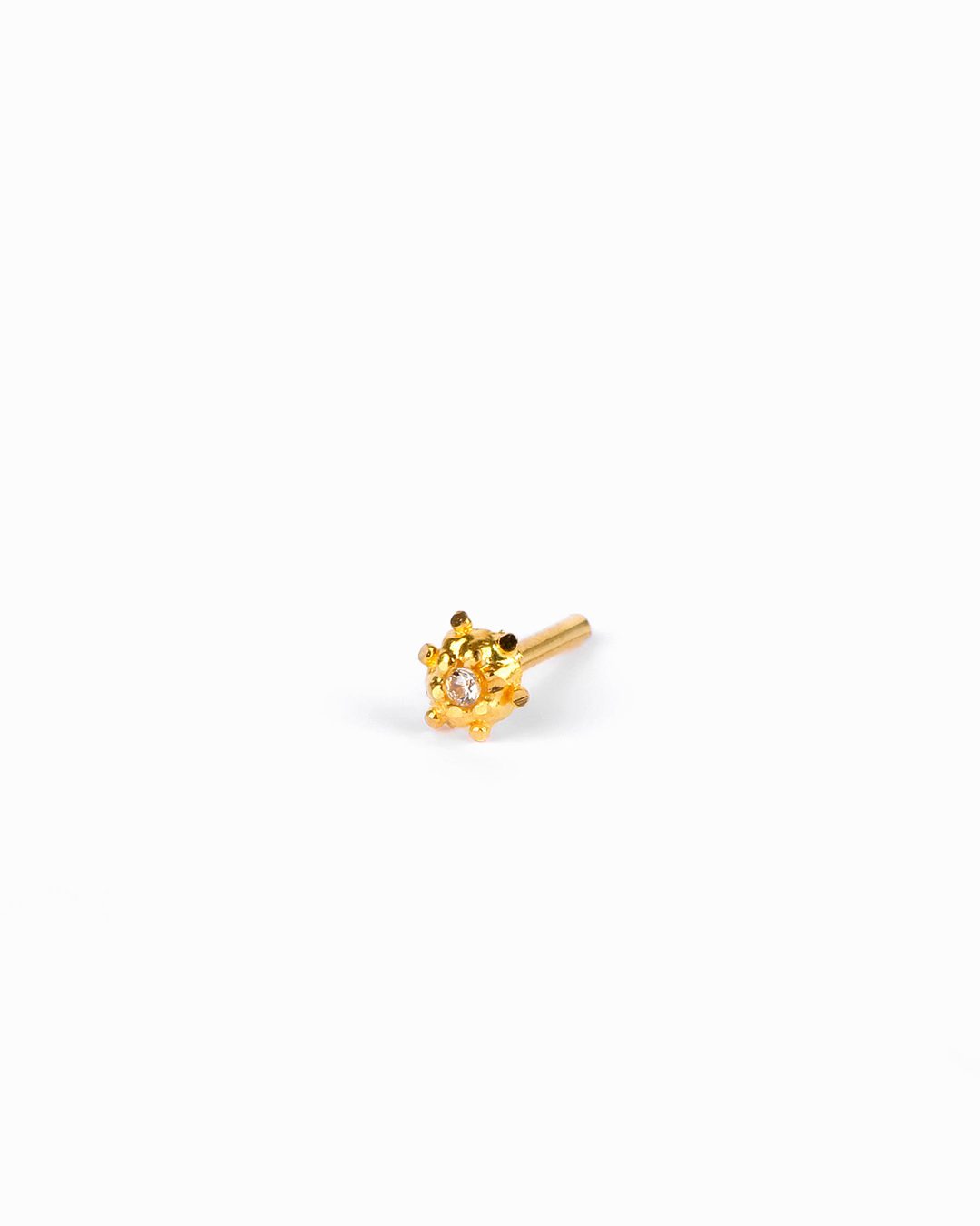 Simulated Stone Gold Nose Pin