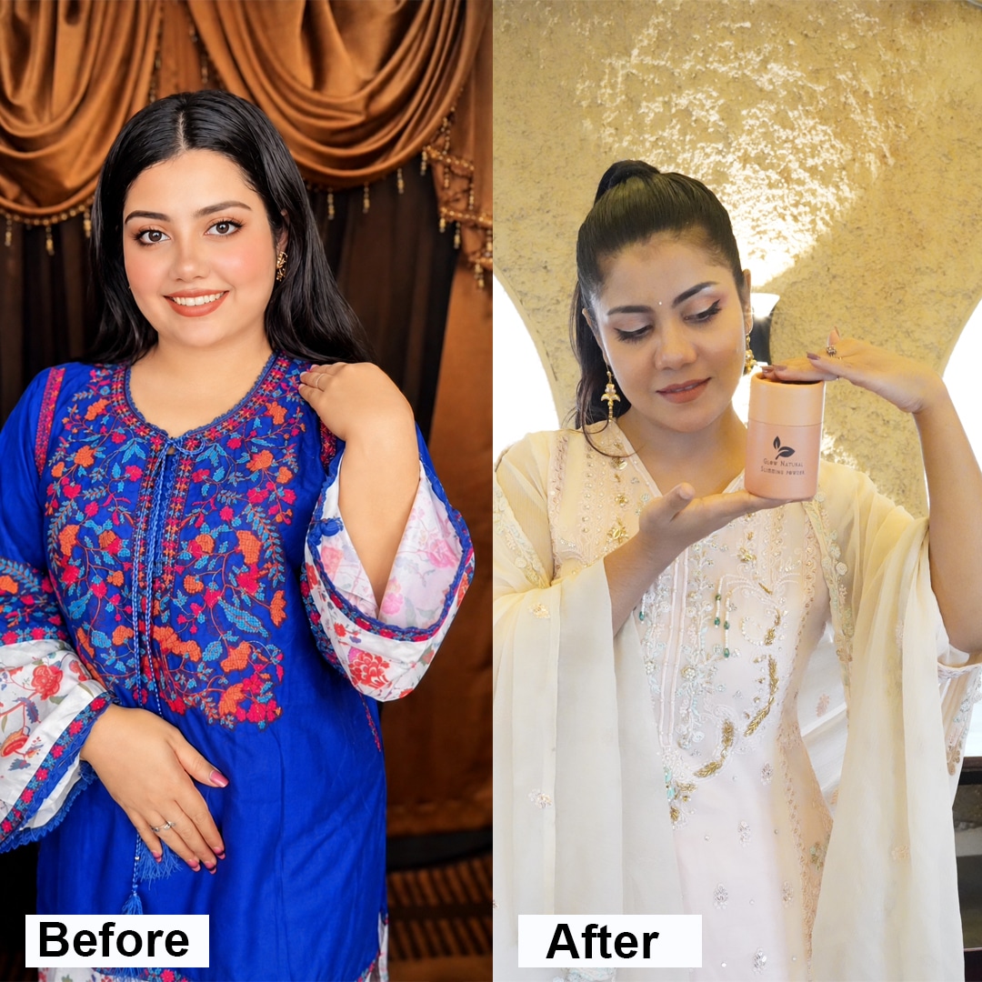 Before & After Weight Loss Transformation | Glow Natural Slimming Powder | Inner Flourish